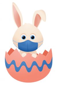 Easter Bunny with facemask